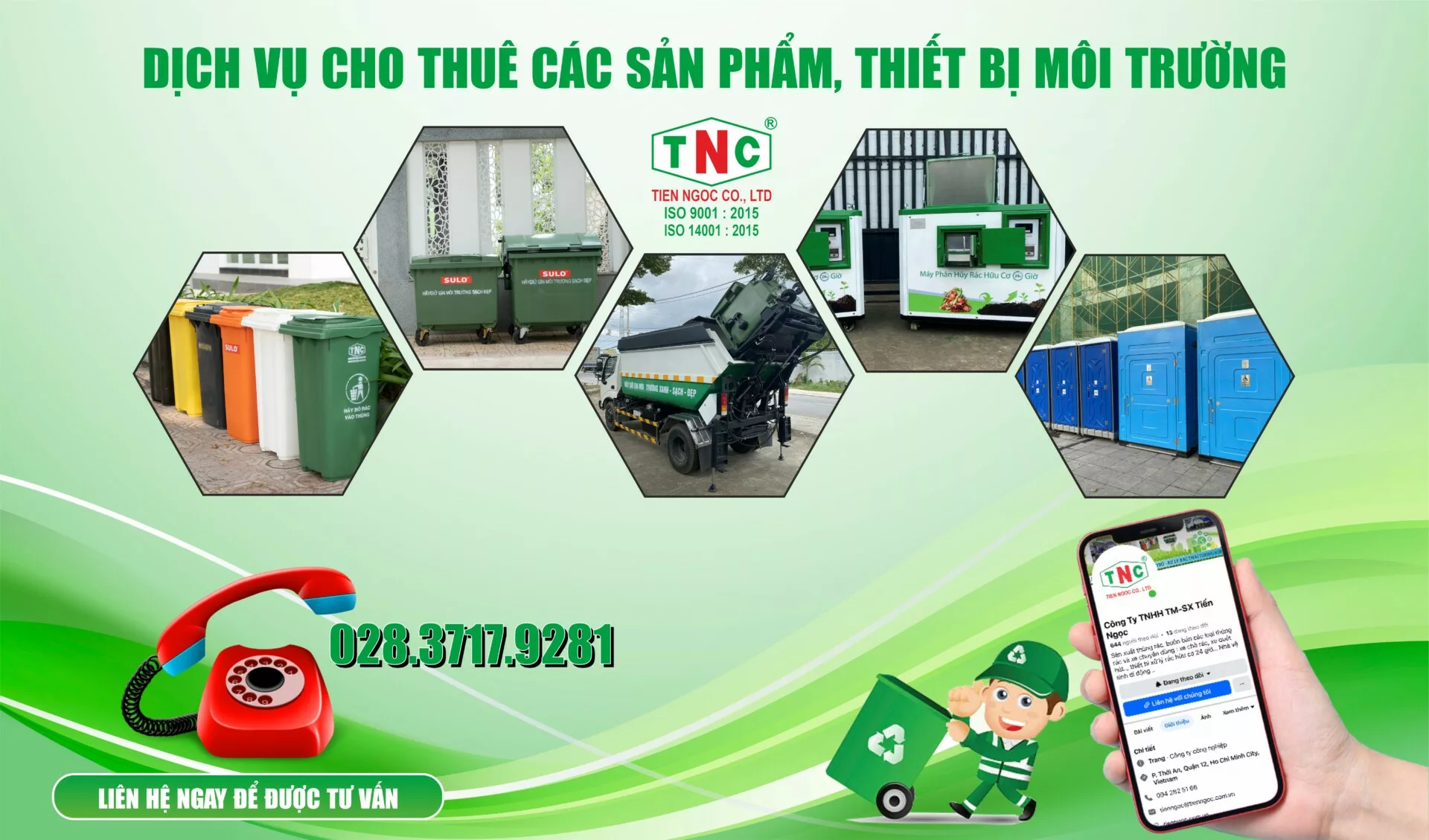Dịch vụ cho thuê các sản phẩm, thiết bị môi trường